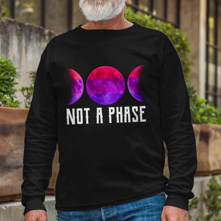 Not A Phase Bi Pride Bisexual Long Sleeve T-Shirt Gifts for Old Men