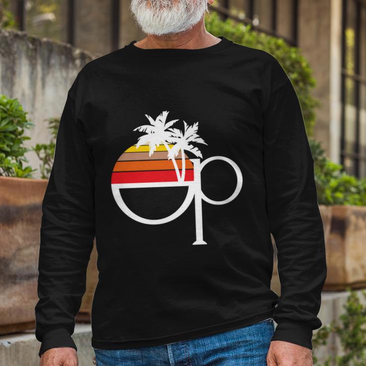 Ocean Pacific 80S Retro Sunset Long Sleeve T-Shirt Gifts for Old Men