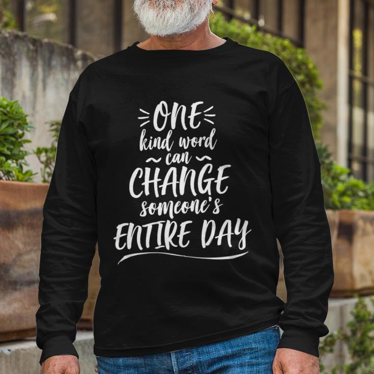 One Kind Word Anti Bullying Tshirt Long Sleeve T-Shirt Gifts for Old Men