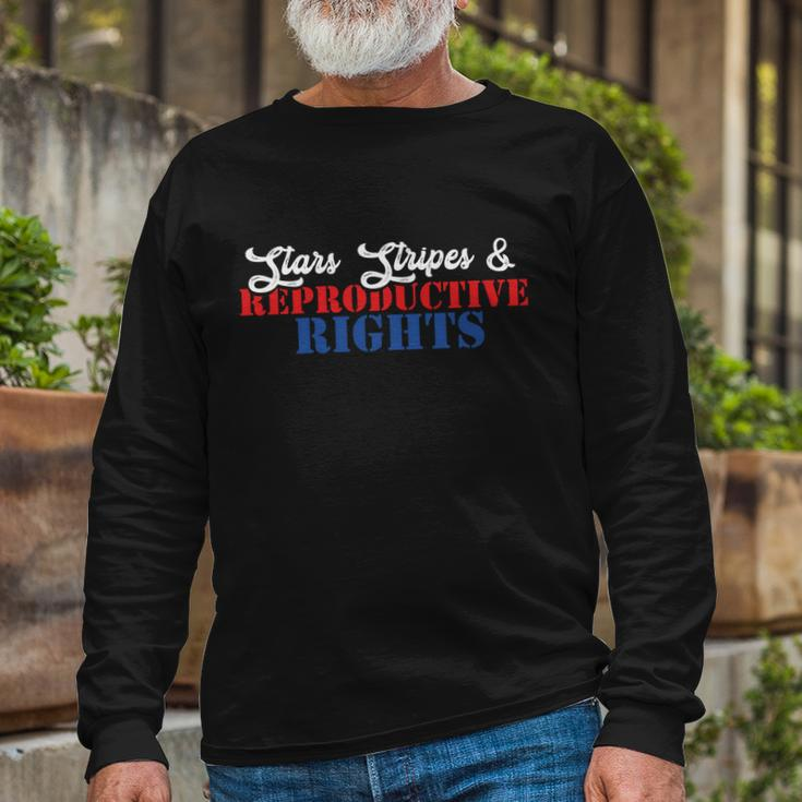 Patriotic 4Th Of July Stars Stripes Reproductive Right Long Sleeve T-Shirt Gifts for Old Men