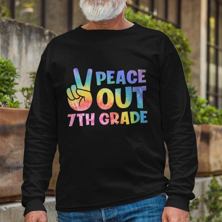 Peace Out 7Th Grade 2022 Graduate Happy Last Day Of School Great Long Sleeve T-Shirt Gifts for Old Men
