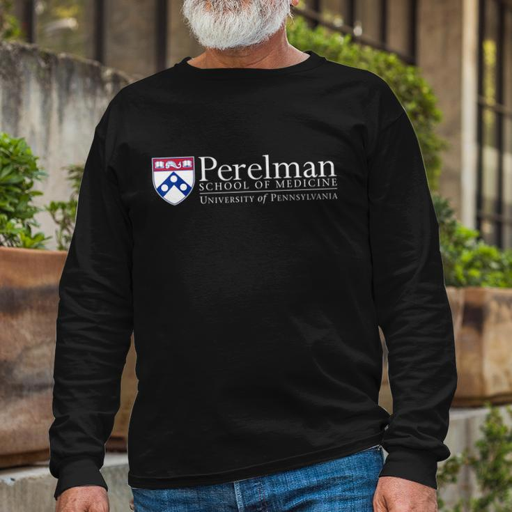 Penn Quakers Apparel Perelman School Of Medicine Tshirt Long Sleeve T-Shirt Gifts for Old Men
