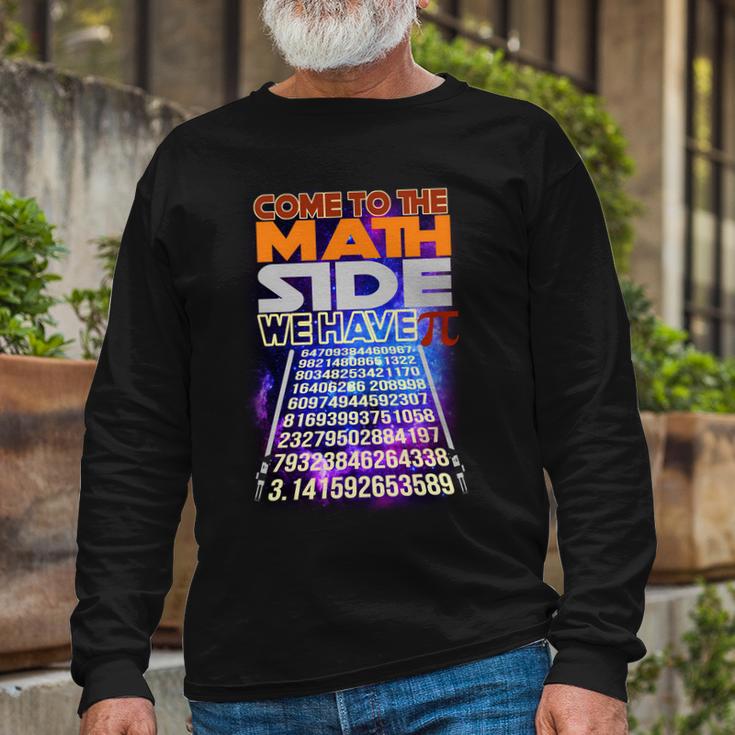 Pi Day Come To The Math Side Parody Tshirt Long Sleeve T-Shirt Gifts for Old Men