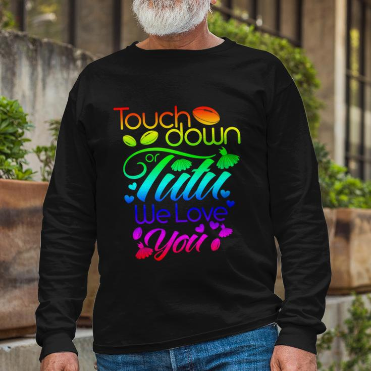 Pink Or Blue Touchdown Or Tutu We Love You Gender Reveal Long Sleeve T-Shirt Gifts for Old Men