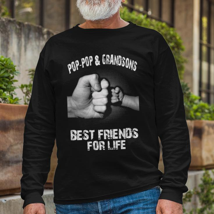 Pop-Pop & Grandsons Best Friends Long Sleeve T-Shirt Gifts for Old Men
