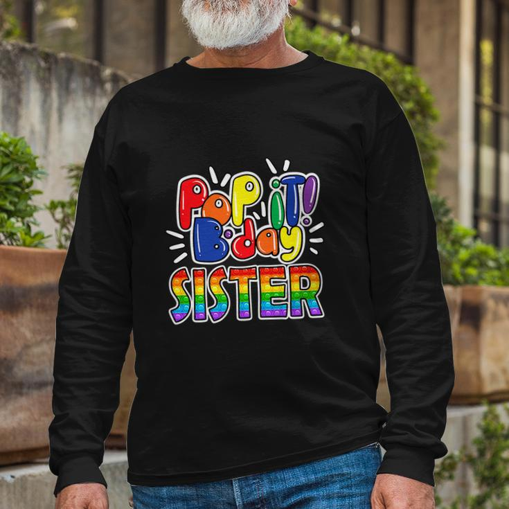 Pop It Stepmom Birthday Girl Fidget Kid Long Sleeve T-Shirt Gifts for Old Men