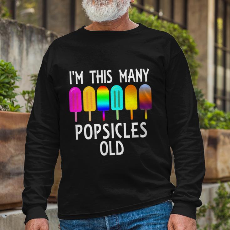 Im This Many Popsicles Old 6Th Birthday Popsicle Long Sleeve T-Shirt Gifts for Old Men