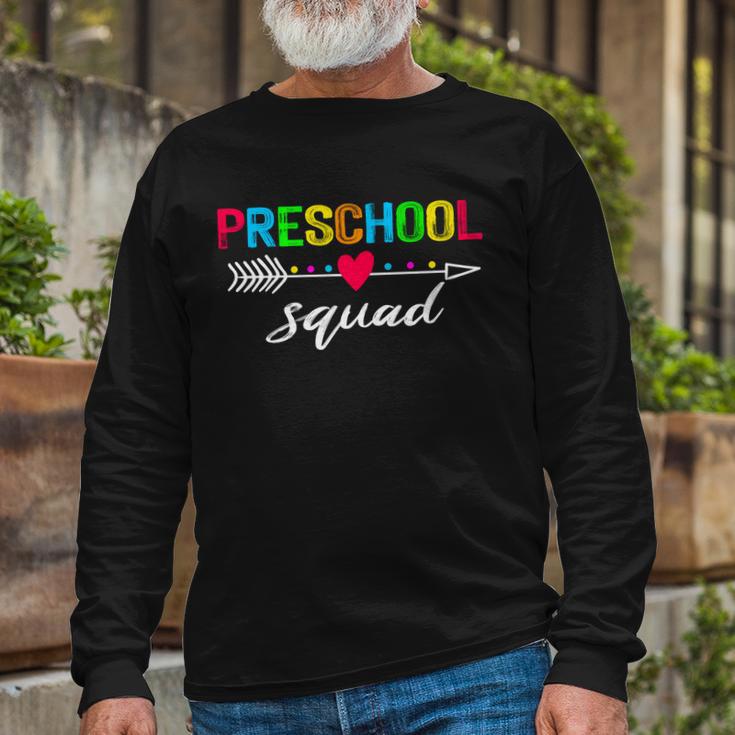 Preschool Squad V2 Long Sleeve T-Shirt Gifts for Old Men