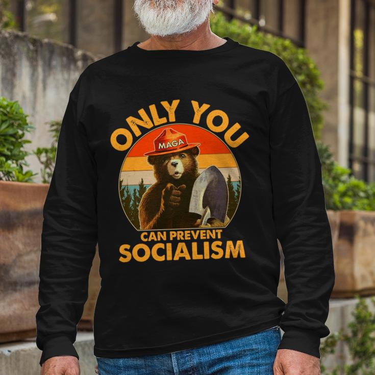 Only You Can Prevent Socialism Vintage Tshirt Long Sleeve T-Shirt Gifts for Old Men