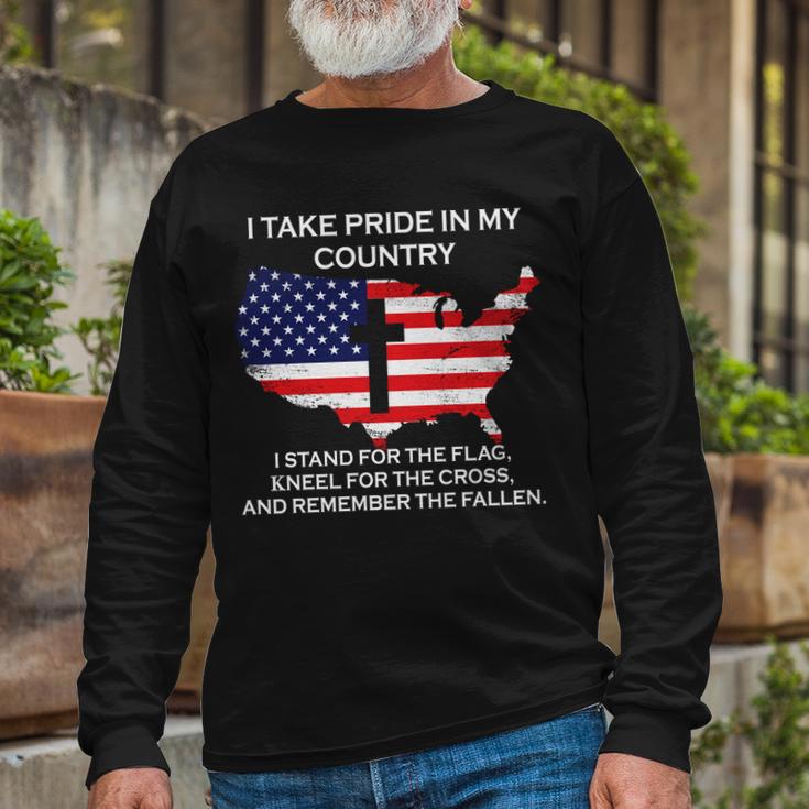 I Take Pride In My Country Usa Long Sleeve T-Shirt Gifts for Old Men