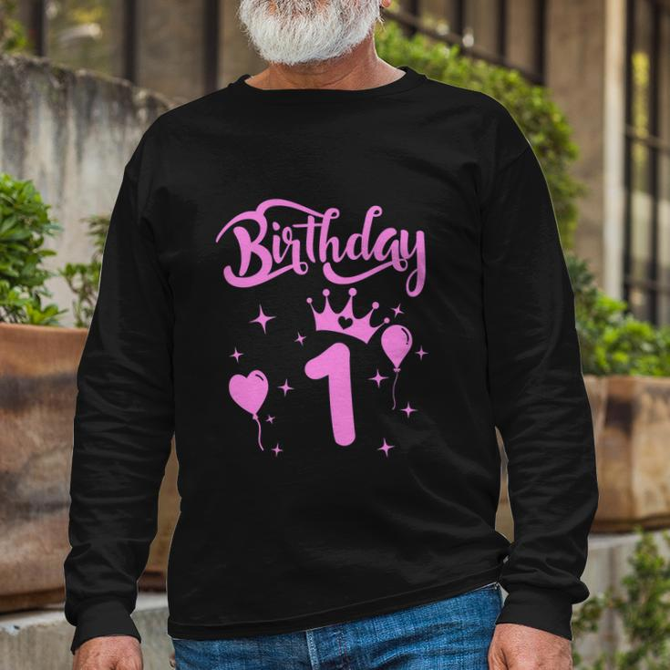 Princess Birthday Girl 1 Year Old Themed Princess Birthday Long Sleeve T-Shirt Gifts for Old Men