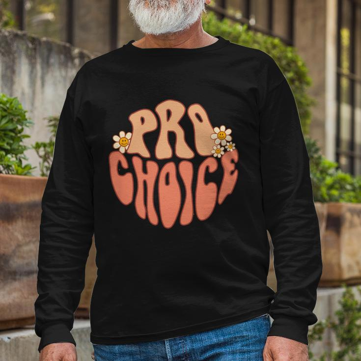 Pro Choice Floral Long Sleeve T-Shirt Gifts for Old Men