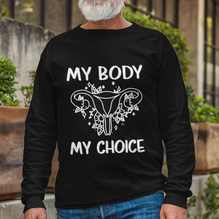 Pro Choice Reproductive Rights Uterus Long Sleeve T-Shirt Gifts for Old Men