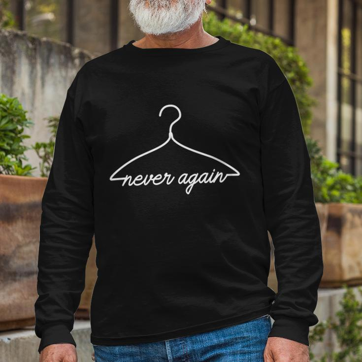 Pro Roe Never Again Wire Hanger Long Sleeve T-Shirt Gifts for Old Men