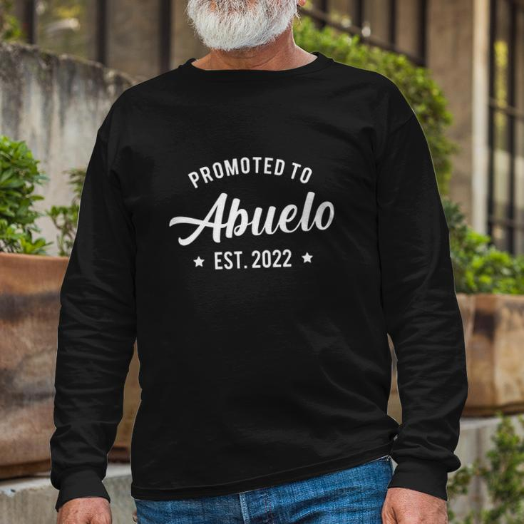 Promoted To Abuelo 2022 Grandpa Grandfather Tshirt Long Sleeve T-Shirt Gifts for Old Men