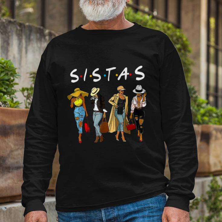 Proud Black Sistas Queen Melanin Afro African American Women Long Sleeve T-Shirt Gifts for Old Men