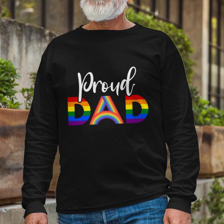 Proud Dad Lgbt Gay Pride Month Lgbtq Parent Long Sleeve T-Shirt Gifts for Old Men