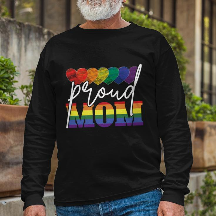Proud Mom Lgbtq Rainbow Flag Gay Pride Lgbt V2 Long Sleeve T-Shirt Gifts for Old Men