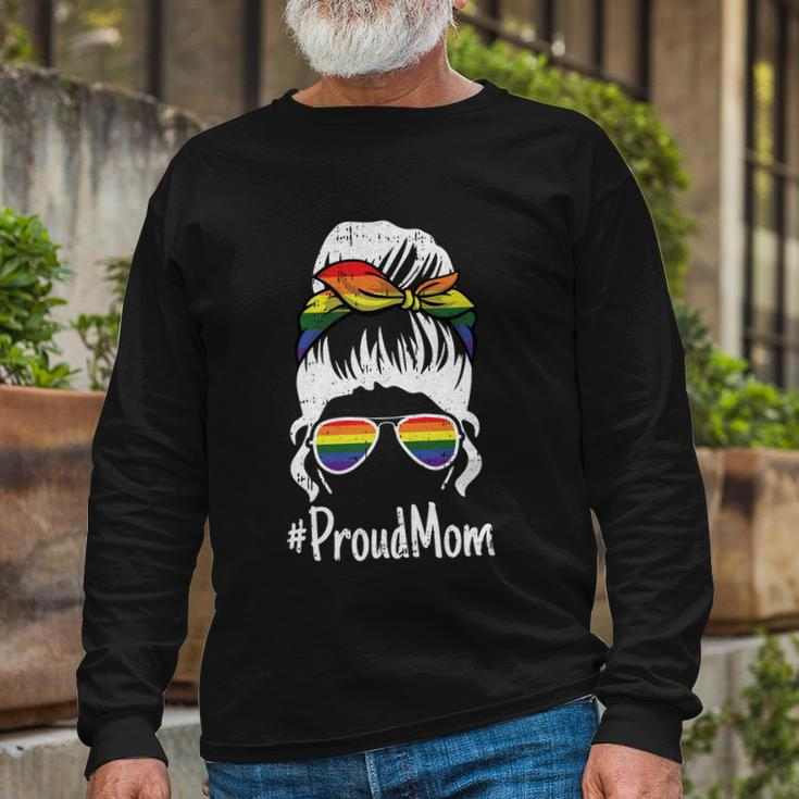 Proud Mom Motherscute day Gay Pride Lgbtcute q Ally Mama Mommy Long Sleeve T-Shirt Gifts for Old Men