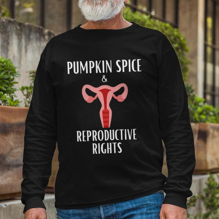 Pumpkin Spice And Reproductive Rights Pro Choice Feminist Great Long Sleeve T-Shirt Gifts for Old Men