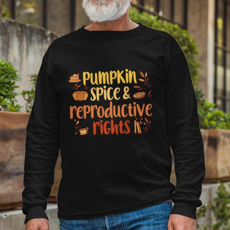 Pumpkin Spice And Reproductive Rights Pro Choice Feminist V3 Long Sleeve T-Shirt Gifts for Old Men