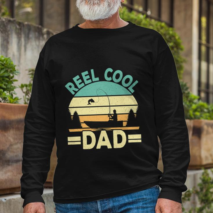 Reel Cool Dad Fishing Fisherman Retro Long Sleeve T-Shirt Gifts for Old Men