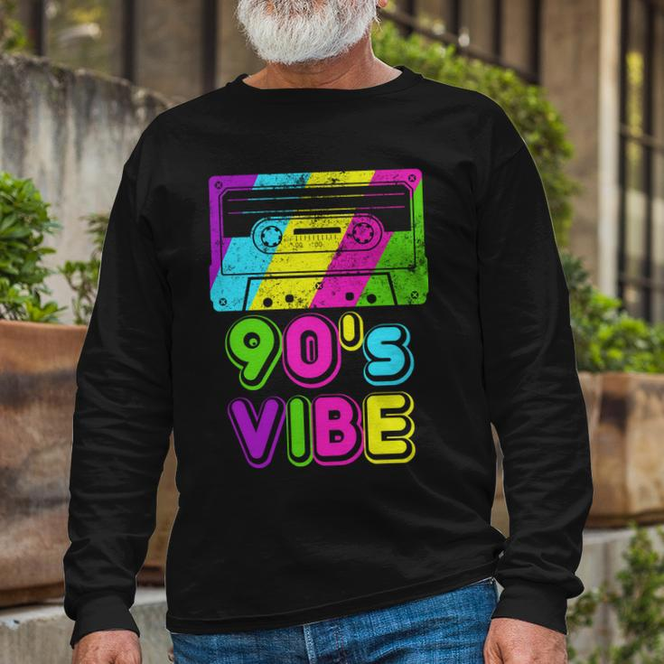 Retro 90S Vibe Vintage Long Sleeve T-Shirt Gifts for Old Men