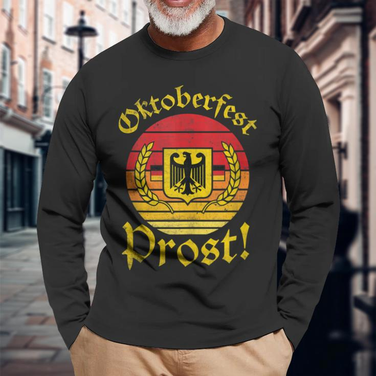 Retro Prost Men Women German Eagle Vintage Oktoberfest Men Women Long Sleeve T-Shirt T-shirt Graphic Print Gifts for Old Men