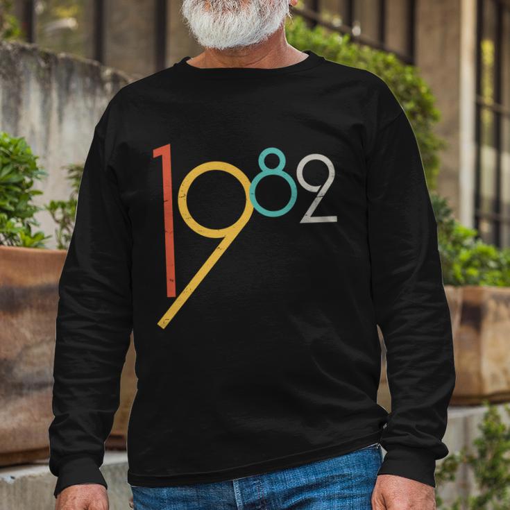 Retro Vintage 1982 40Th Birthday Long Sleeve T-Shirt Gifts for Old Men