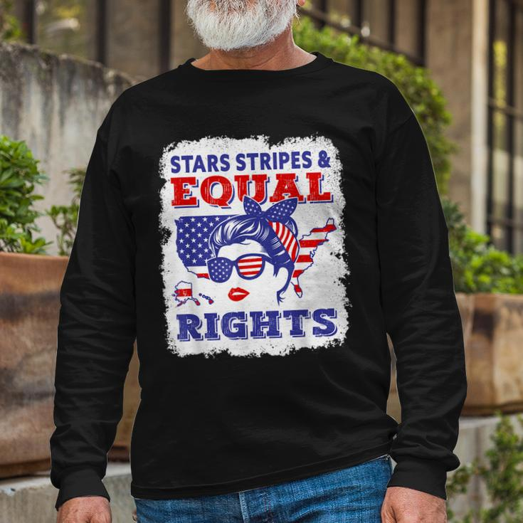 Right Pro Choice Feminist Stars Stripes Equal Rights Long Sleeve T-Shirt Gifts for Old Men