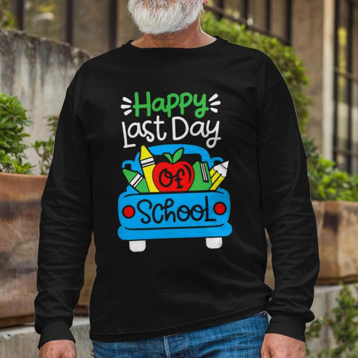 School Truck Shirts Happy Last Day Of School Teachers Long Sleeve T-Shirt Gifts for Old Men