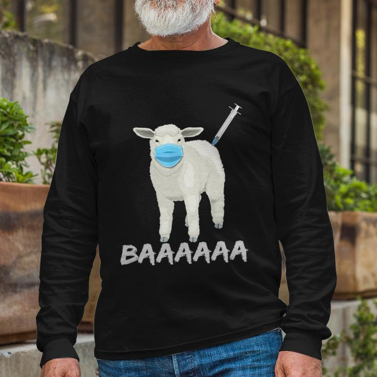 Sheep Or Sheeple Anti Vaccine And Mask Tshirt Long Sleeve T-Shirt Gifts for Old Men
