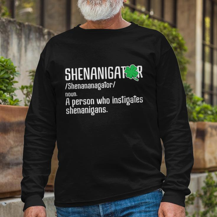 Shenanigator Definition St Patricks Day V2 Long Sleeve T-Shirt Gifts for Old Men
