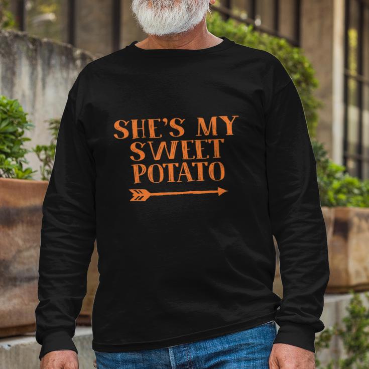 Shes My Sweet Potato I Yam Set Couples Thanksgiving Present Long Sleeve T-Shirt Gifts for Old Men