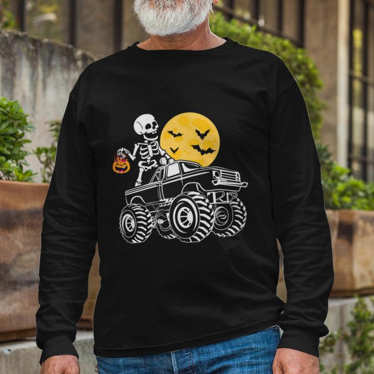 Skeleton Dracula Truck Halloween Quote Long Sleeve T-Shirt Gifts for Old Men