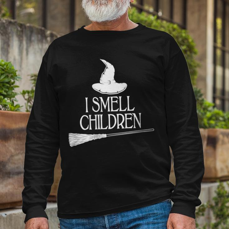 I Smell Children Teacher Halloween Boys Girls Long Sleeve T-Shirt Gifts for Old Men