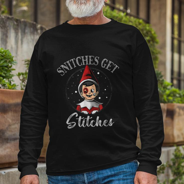 Snitches Get Stitches Costume Tshirt Long Sleeve T-Shirt Gifts for Old Men