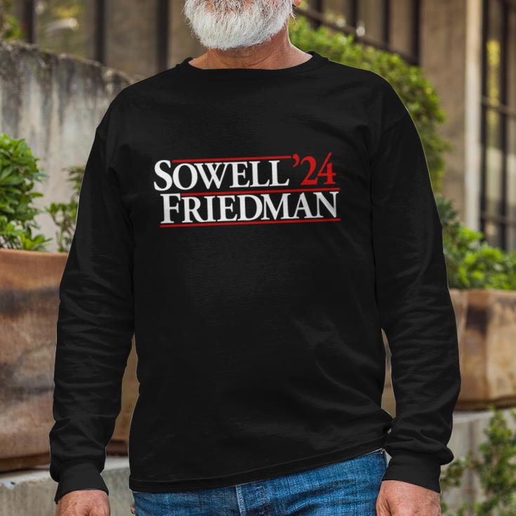 Sowell Friedman 24 Election Long Sleeve T-Shirt Gifts for Old Men