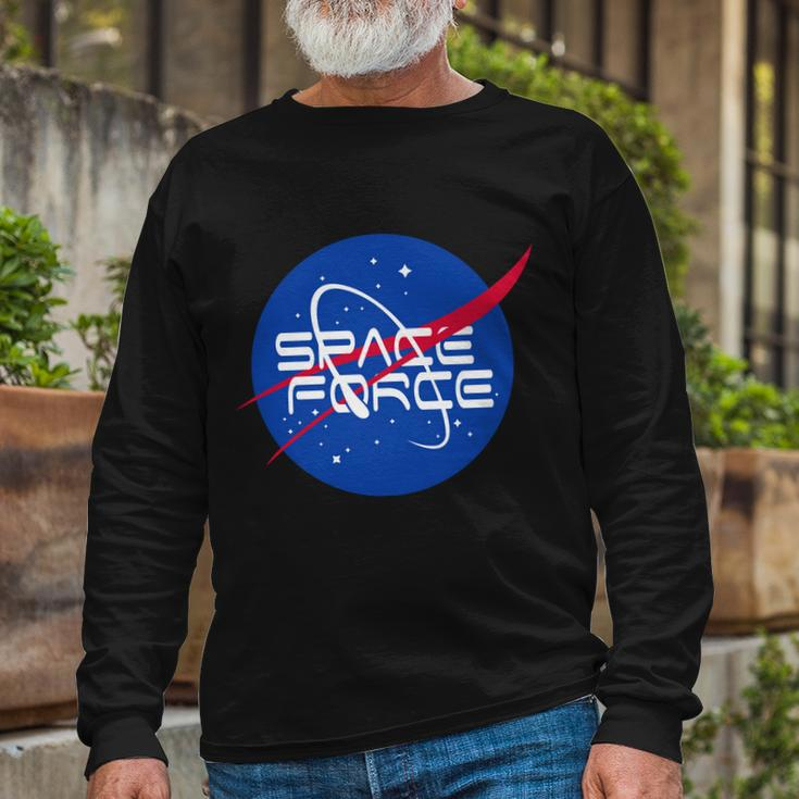 Space Force Usa United States Logo Long Sleeve T-Shirt Gifts for Old Men