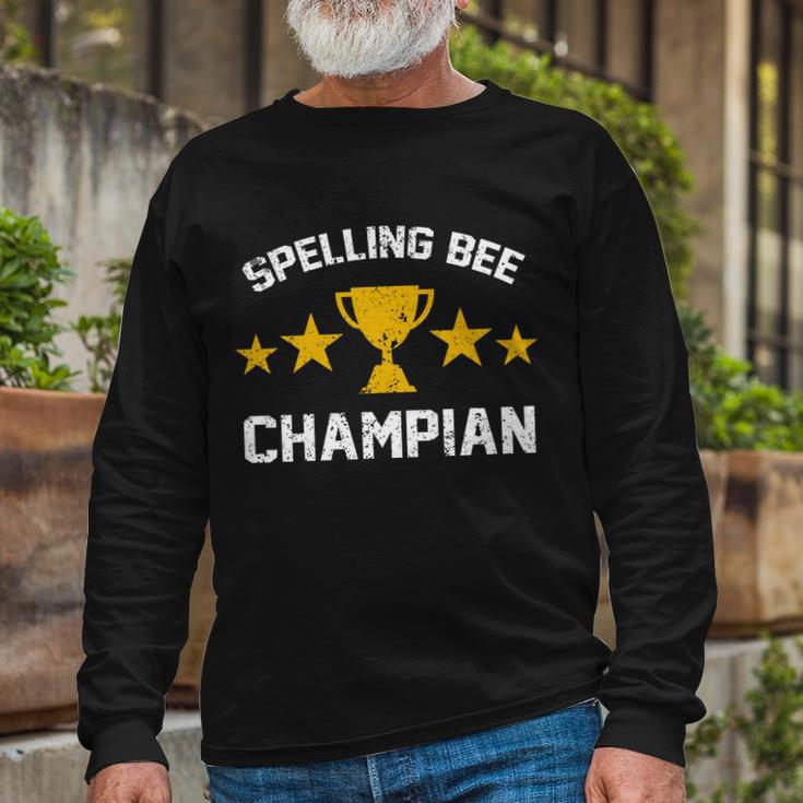 Spelling Bee Champian Long Sleeve T-Shirt Gifts for Old Men