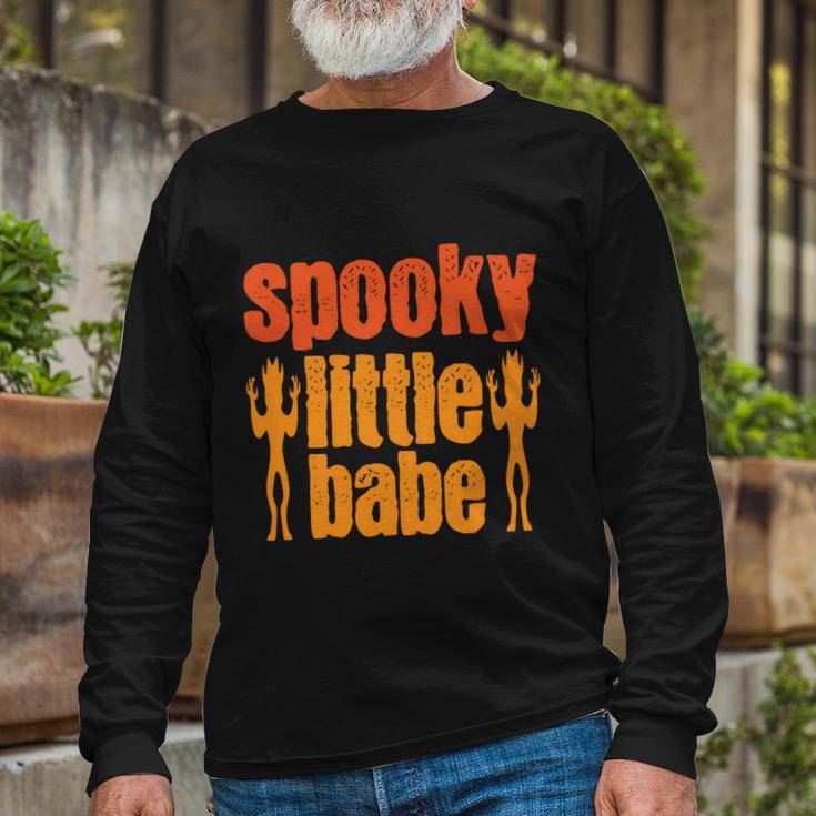 Spooky Little Babe Halloween Quote Long Sleeve T-Shirt Gifts for Old Men