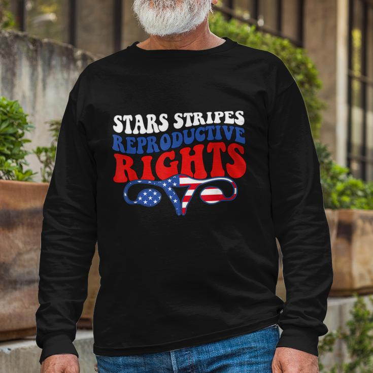 Stars Stripes Reproductive Rights American Flag V3 Long Sleeve T-Shirt Gifts for Old Men