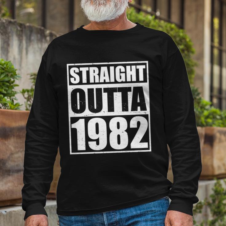 Straight Outta 1982 40Th Birthday Long Sleeve T-Shirt Gifts for Old Men