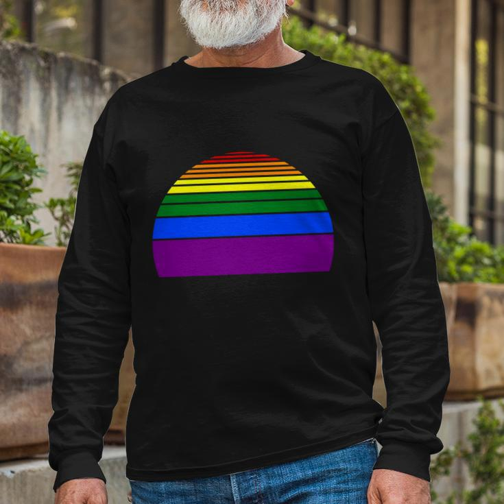 Sunset Lgbt Gay Pride Lesbian Bisexual Ally Quote V4 Long Sleeve T-Shirt Gifts for Old Men