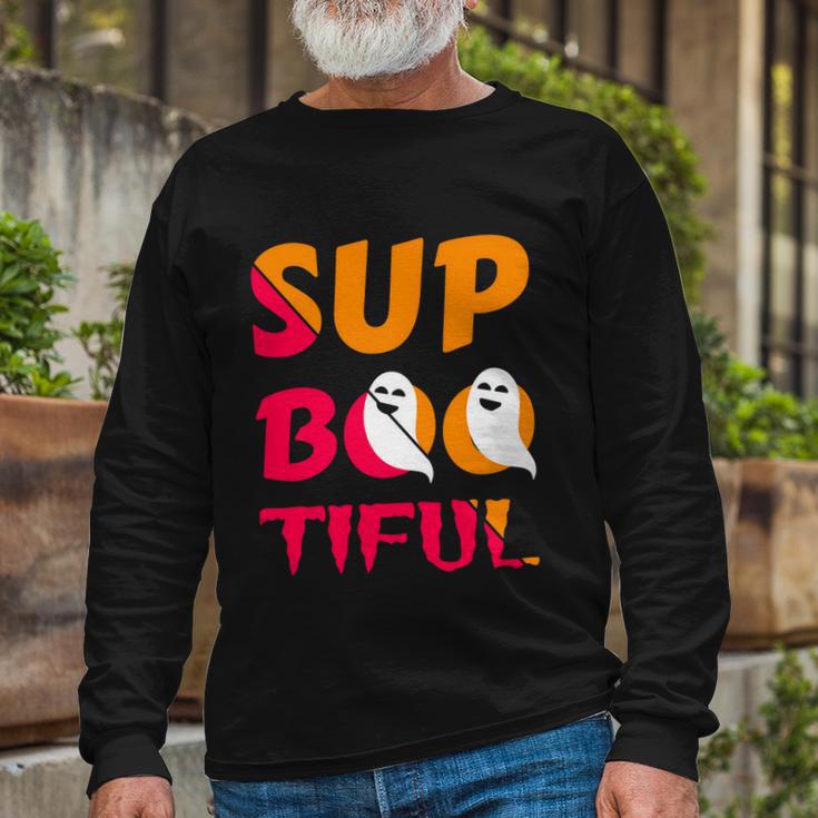 Sup Boo Tiful Halloween Quote Long Sleeve T-Shirt Gifts for Old Men