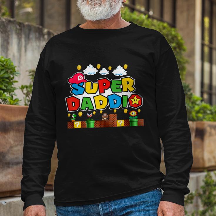 Super Daddio Super Dad Daddy Father Long Sleeve T-Shirt Gifts for Old Men