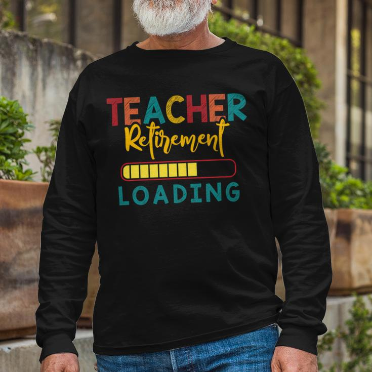 Teacher Retirement Loading Vintage Retired Teacher Long Sleeve T-Shirt Gifts for Old Men