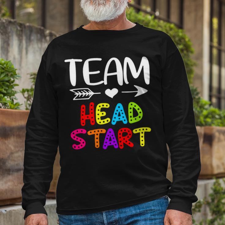 Team Head Start Head Start Teacher Back To School Long Sleeve T-Shirt Gifts for Old Men