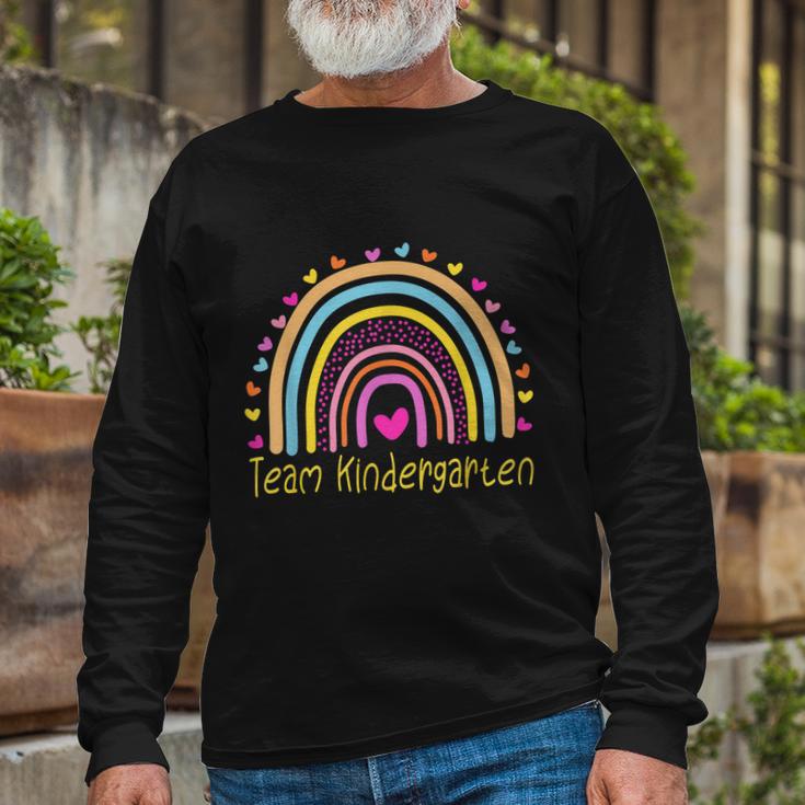 Team Kindergarten Teacher Rainbow Long Sleeve T-Shirt Gifts for Old Men