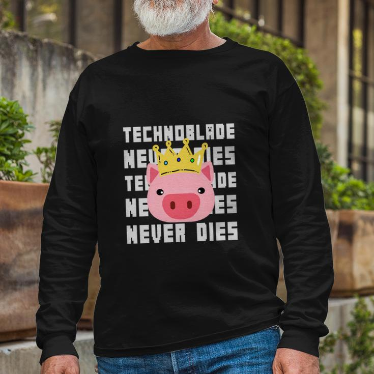 Technoblade Never Dies V5 Long Sleeve T-Shirt Gifts for Old Men